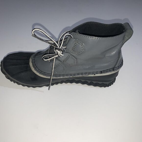 Sorel Out N About Duck Boots Womens Size 6 Gray Black Waterproof Rain Snow - Picture 3 of 9